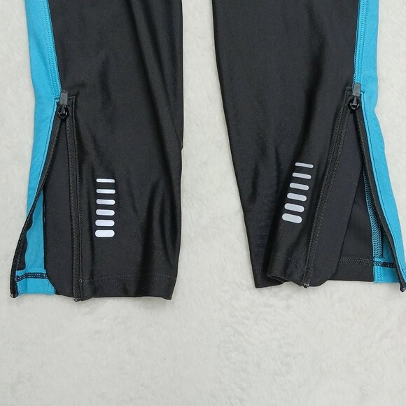 Under Armour Women&#039;s Heat Gear Grey Turquoise Compression Leggings Size XL - Picture 15 of 15